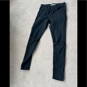 Nordstrom black ripped skinny jeans